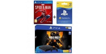 Cdiscount: Pack PS4 1To Noire + Call of Duty Black Ops 4 + Marvel's Spider-Man + PlayStation Plus 1an à 329,99€