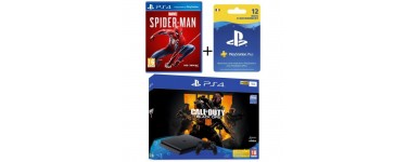 Cdiscount: Pack PS4 1To Noire + Call of Duty Black Ops 4 + Marvel's Spider-Man + PlayStation Plus 1an à 329,99€