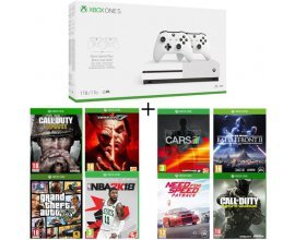 Auchan: Pack Console Xbox One S 1To + 2 manettes + 8 jeux à 289€