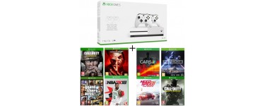 Auchan: Pack Console Xbox One S 1To + 2 manettes + 8 jeux à 289€ 