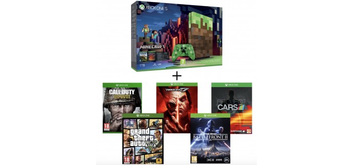 Auchan: 100€ de remise sur les consoles Xbox One S. Ex : console 1To + 6 jeux à 259€