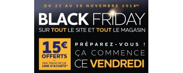 Norauto: 15€ offerts en bons d'achat par tranche de 100€ acheté en ligne ou en magasin pour Black Friday
