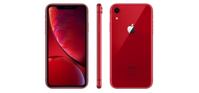 Rakuten: Apple iPhone XR Rouge 64Go à 738,98€ au lieu de 859€ + 37,95€ offerts en bon d'achat