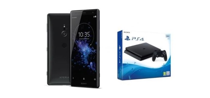Rue du Commerce: Console PS4 SLIM 500 Go + Smartphone Sony Xperia XZ2 à 549€ pour le Black Friday