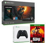 Cdiscount: Xbox One X 1To + 2e manette + 2 jeux (Tomb Raider et Red Dead Redemption 2) à 449,29€
