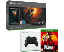 Cdiscount: Xbox One X 1To + 2e manette + 2 jeux (Tomb Raider et Red Dead Redemption 2) à 449,29€