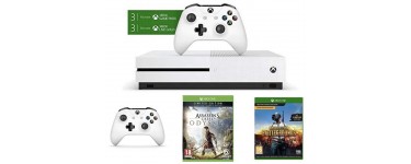 Amazon: Xbox One S 1To + 2e manette + Assassin's Creed Odyssey + PUBG + Gears of War à 385,41€