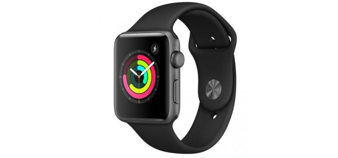 Rue du Commerce: Montre connectée Apple Watch Series 3 - Boitier Alu 42mm à 309€ au lieu de 329€