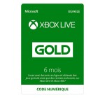 Amazon: Abonnement Xbox Live Gold 6 mois à 19,99€ 
