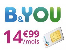 Bouygues Telecom: Forfait mobile illimité + 60Go (dont 6Go utilisables en Europe et dans les DOM à 14,99€/mois