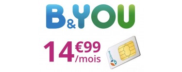 Bouygues Telecom: Forfait mobile illimité + 60Go (dont 6 Go en Europe et dans les DOM) à 14,99€/mois