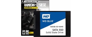 Amazon: SSD Interne 2.5" - Western Digital Blue 500Go + Jeu PC Rainbow Six Siège à 73,51€ 