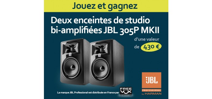 KR home-studio: 2 enceintes de studio bi-amplifiées JBL 305P MKII à gagner 