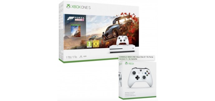 Cdiscount: Console Xbox One S 1 To Forza Horizon 4 + une 2ème manette à 229,99€