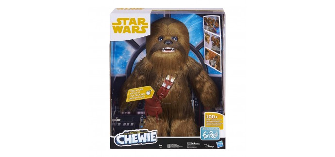 Amazon: Peluche interactive Chewbacca Hasbro à 79,55€