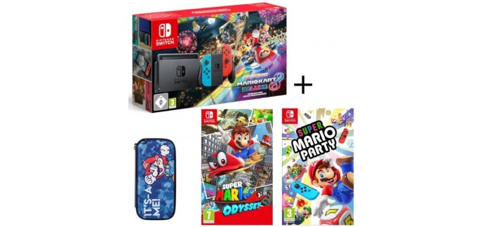 Cdiscount: Console Nintendo Switch Mario Kart 8 Deluxe + 2 jeux + Housse à 399,99€ 