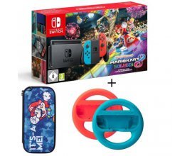 Cdiscount: Pack Console Nintendo Switch Mario Kart 8 Deluxe + 2 Volants + Housse à 314,99€