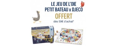 Petit Bateau: 1 Jeu de l'oie Petit Bateau x Djeco offert dès 59€ d'achat