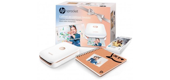 Cdiscount: Imprimante photo de poche HP Sprocket + 1 Pack de Papiers Zink + 1 Album Scrapbook à 119,99€