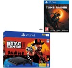 Cdiscount: Pack PS4 1 To Noire + 2 Jeux : Red Dead Redemption 2 + Shadow of the Tomb Raider à 269,99€
