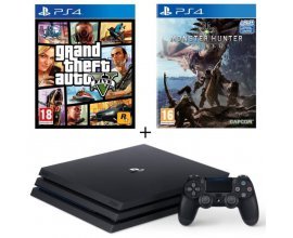 Cdiscount: Pack PS4 Pro 1 To Noire + GTA V + Monster Hunter World à 339,99€