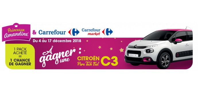 Princesse Amandine: 1 voiture Citroën C3 Pure Tech Feel d'une valeur de 12900€ 