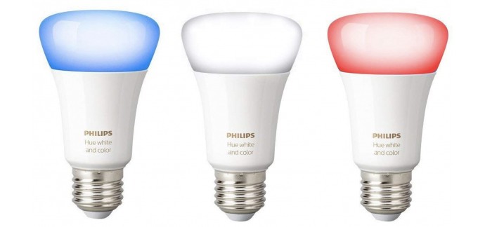 Amazon: Lot de 3 Ampoules connectées Philips Hue White and Color E27 à 89,99€