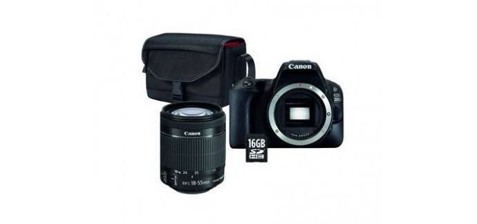 Fnac: Pack Fnac Reflex Canon EOS 200D Noir à 599,99€