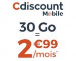 Cdiscount Mobile: Forfait Mobile illimité + 30 Go à 2,99€/mois pendant 6 mois et sans engagement