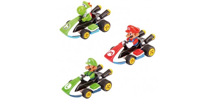 Cdiscount: Pack 3 Voitures Pull And Speed Mario Kart 8 à 9,99€ 