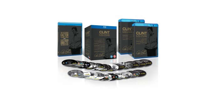 Zavvi: Coffret 20 Blu-Ray anthologie Clint Eastwood à 33,99€ au lieu de 115,99€