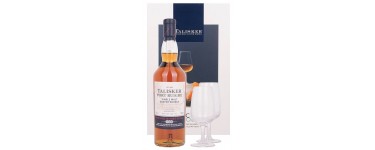Amazon: Coffret Whisky Single Malt Talisker Port Ruighe Highland avec 2 Verres 700 ml à 48,99€