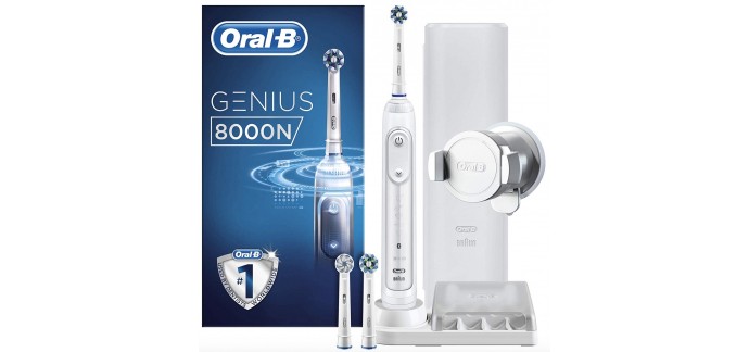 Amazon: Brosse à Dents Electrique Oral-B Genius 8000 par Braun à 122,61€
