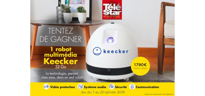 Telestar: Un robot multimédia Keecker 32Go d'une valeur de 1790€ 