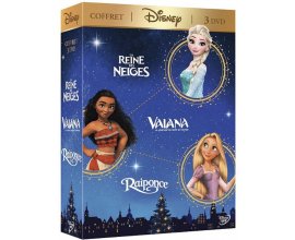 E.Leclerc: Coffret DVD Disney 3 films (Vaiana, la Reine des neiges et Raiponce) à 16,24€