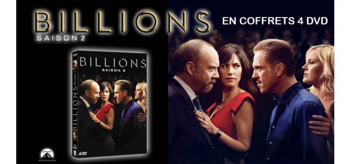 Ciné Média: 3 coffrets DVD de la série "Billions - Saison 2" à gagner