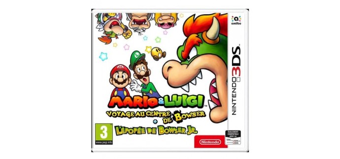 Auchan: [Précommande] Jeu 3DS Mario et Luigi : Voyage au centre de Bowser + L'épopée de Bowser Jr à 31,50€