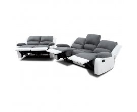 Cdiscount: Ensemble canapés RELAX 5 places, micro fibres et simili blanc en solde à 699,99€ au lieu de 1349,99€