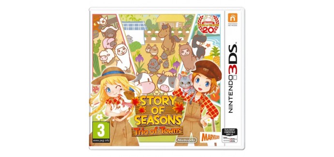 Cdiscount: Jeu Story of Seasons : Trio of Towns sur 3DS en solde à 18,99€
