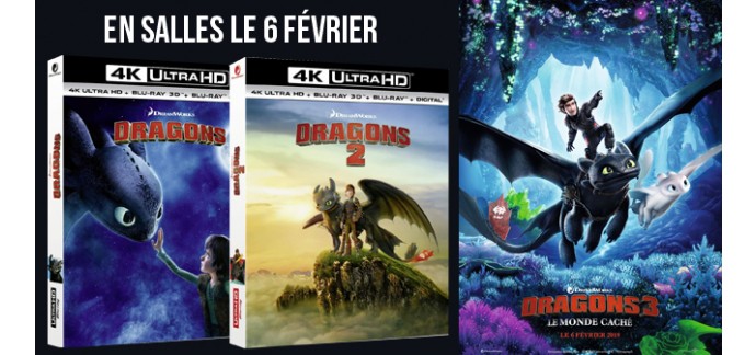 Ciné Média: Un Blu-ray 4K du film "Dragons" et un Blu-ray 4K du film "Dragons 2" à gagner