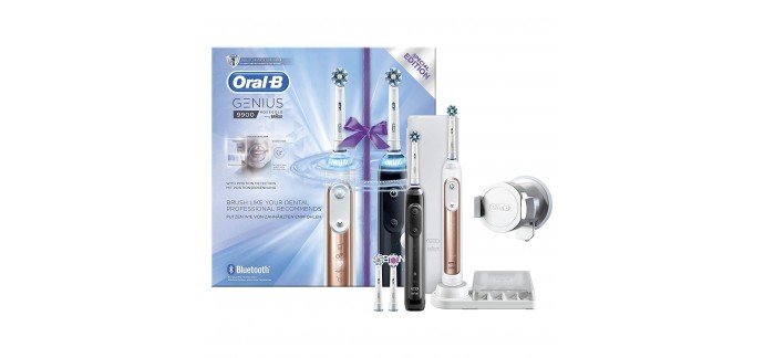Amazon: Pack Oral-B Genius 9900 brosses à dents électriques rechargeables en solde à 134,90€ au lieu de 230€