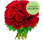Interflora: 10 roses supplémentaires offertes pour l'achat d'un bouquet de 30, 40 ou 50 roses
