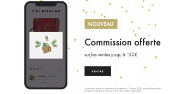 Vide Dressing: Commission offerte sur les ventes jusqu'à 150€