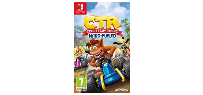 Amazon: Jeu Nintendo Switch - Crash Team Racing Nitro-Fueled à 29,49€ au lieu de 39.99€