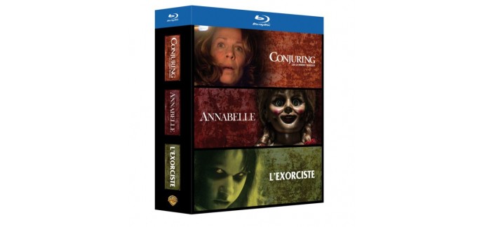 Rue du Commerce: Coffret DVD Blu-ray films d'horreurs (Conjuring/Annabelle/L'exorciste) à 7,38€ au lieu de 19,99€