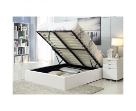 Cdiscount: Lit coffre adulte contemporain MAJESTY simili blanc + sommier à 199,99€ au lieu de 575€