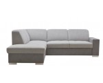 BUT: Canapé d'angle convertible réversible OSAN II tissu et micro gris à 599,75€