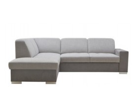 BUT: Canapé d'angle convertible réversible OSAN II tissu et micro gris à 599,75€