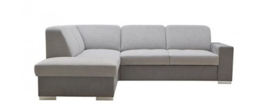 BUT: Canapé d'angle convertible réversible OSAN II tissu et micro gris à 599,75€