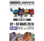 GAME ONE: 15 lots de 2 places pour les Geek Days Rennes à gagner